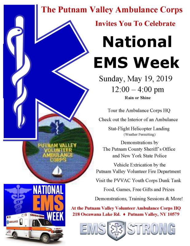 EMS WEEK Open House Putnam Valley Volunteer Ambulance Corps
